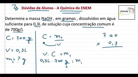 Passo a Passo para Calcular a Massa de NaOH