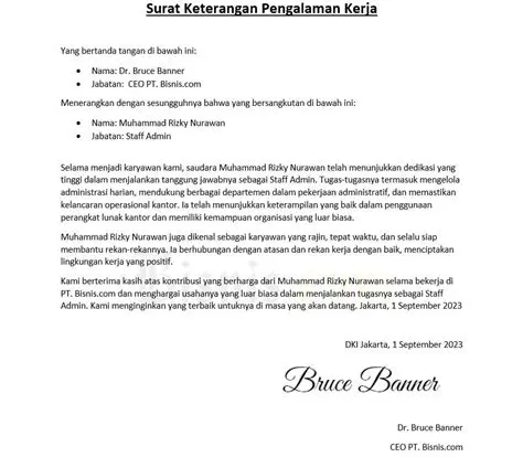 Pengalaman dalam bekerja sama