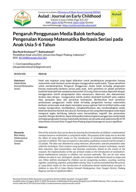 Pengenalan Konsep Matematika