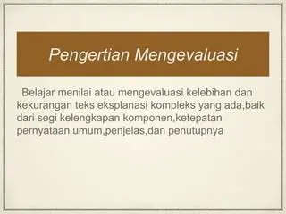 Pengertian Pernyataan Umum