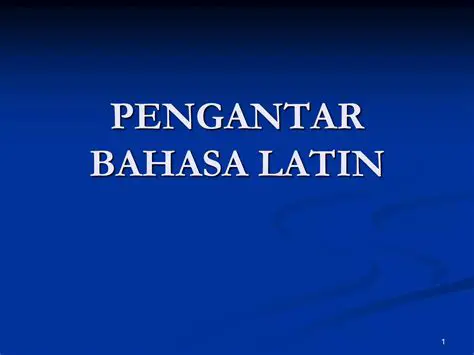 Penggunaan Bahasa Latin dalam Berbagai Bidang
