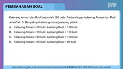 Perbandingan Kelereng Arman dan Rudi