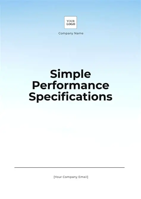 Performance Specifications