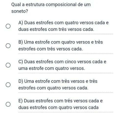 Perguntas e Respostas sobre a Estrutura Composicional do Soneto