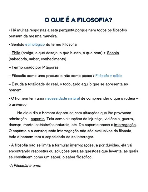 Perguntas e Respostas sobre a Filosofia