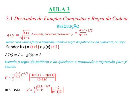 Perguntas e Respostas sobre a Regra da Cadeia