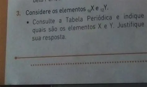 Perguntas e Respostas sobre os Elementos X e Y