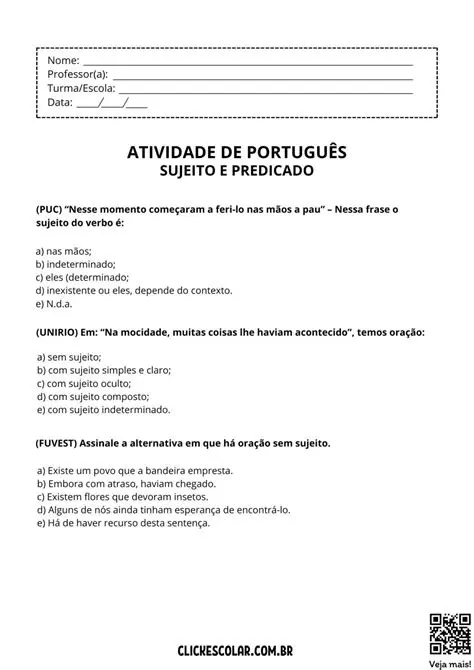 Perguntas e Respostas sobre Predicados