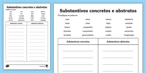 Perguntas e Respostas sobre Substantivos Concretos e Abstratos