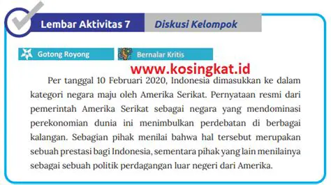 Pernyataan Amerika Serikat bahwa Indonesia sudah menjadi negara maju