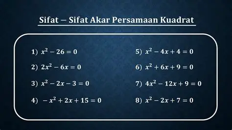 Persamaan Kuadrat dan Faktor