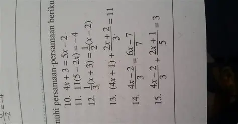 Persamaan Matriks dan Nilai yang Memenuhi