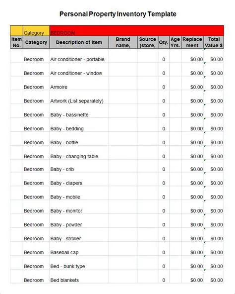 personal property inventory