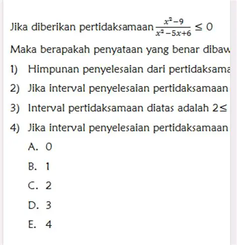 Pertidaksamaan yang Diberikan