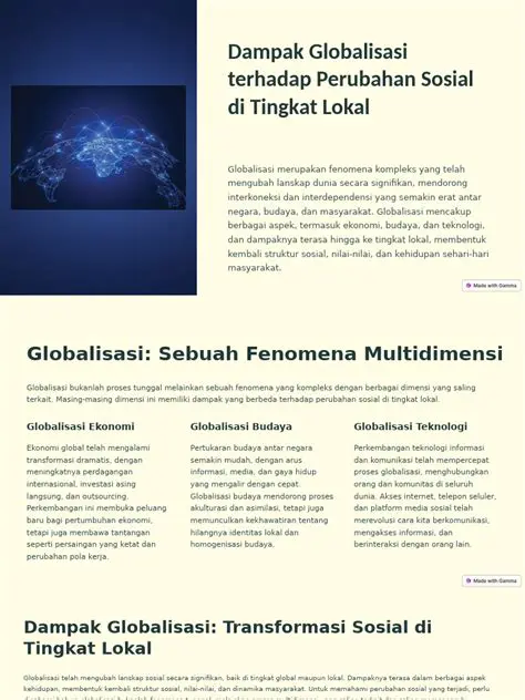 Perubahan Sosial di Tingkat Lokal