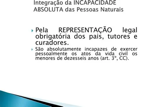 Pessoas Absolutamente Incapazes