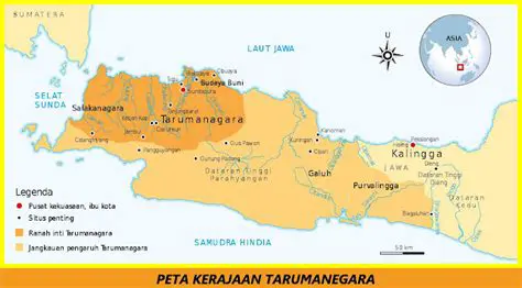 Peta Wilayah Kerajaan Tarumanegara dan Kerajaan Banten