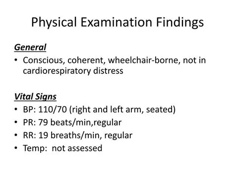 Physical Examination Findings