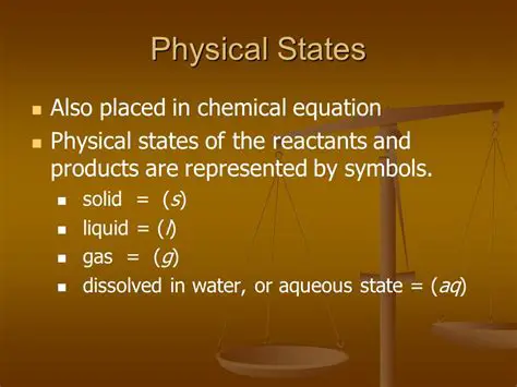 Physical States of Reactants and Products