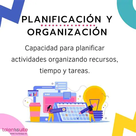 Planificar y organizar las actividades