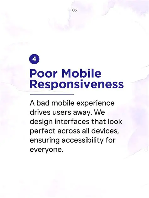 Poor mobile responsiveness