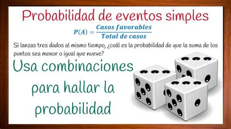 Posibles resultados de los tres dados