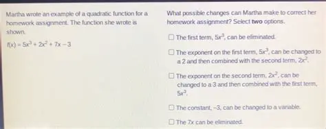 Possible Changes to Correct the Homework Assignment