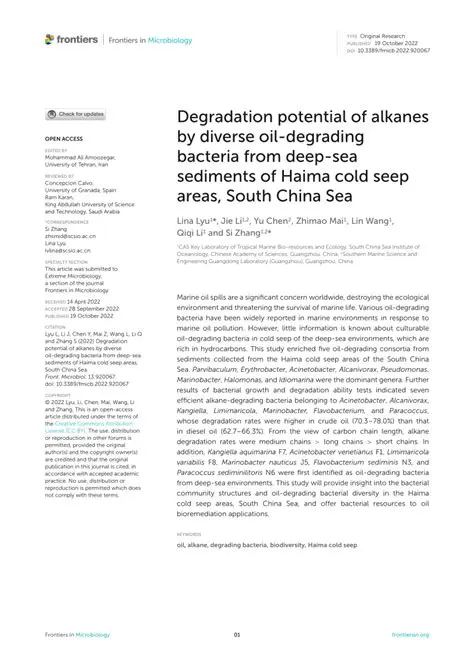 Potential of the Belawan Sea Kamir in Degrading Diesel Oil