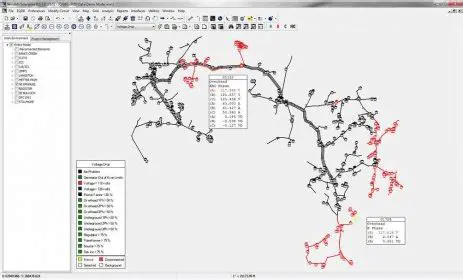 Power Flow and Voltage Drop Modeling