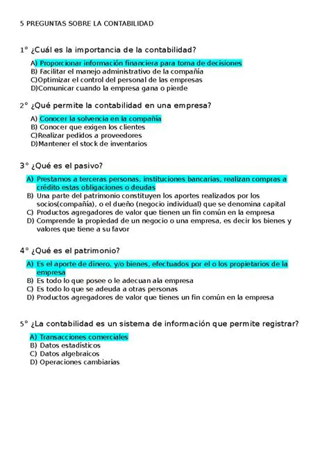 Preguntas y Respuestas sobre Contabilidad y Ventas