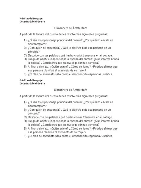 Preguntas y Respuestas sobre el Caso del Marinero de Amsterdam