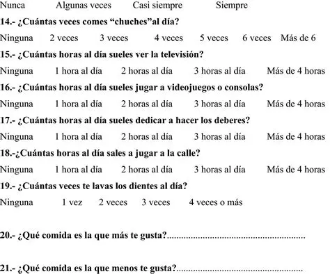 Preguntas y Respuestas sobre la Comida Favorita