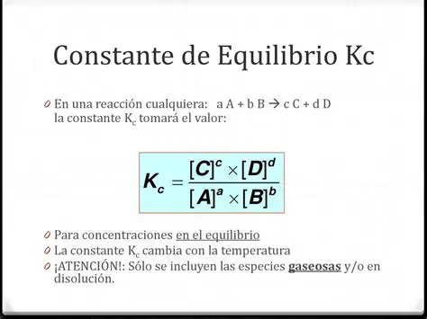 Preguntas y respuestas sobre la constante de equilibrio Kc