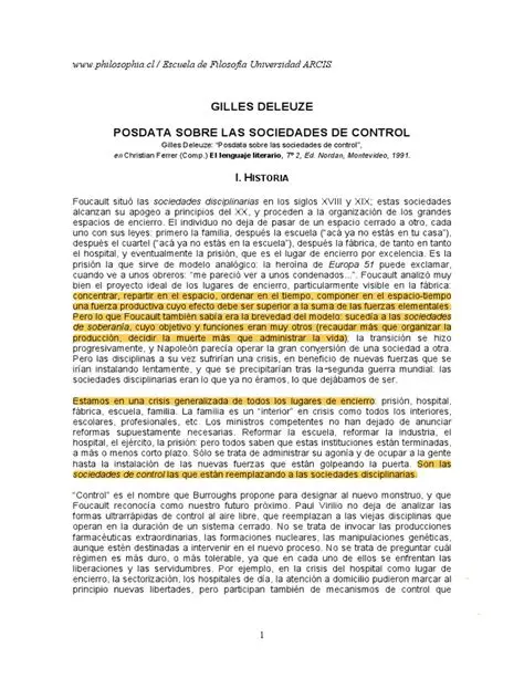 Preguntas y respuestas sobre la sociedad de control de Deleuze