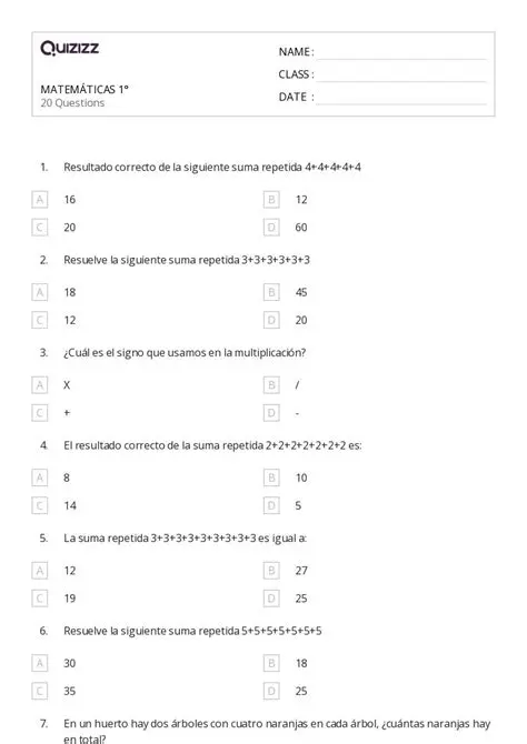 Preguntas y respuestas sobre la suma repetida