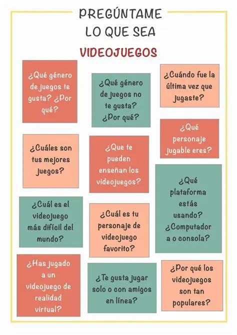Preguntas y respuestas sobre los videojuegos