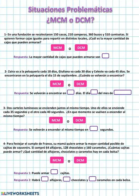 Preguntas y respuestas sobre MCD y MCM