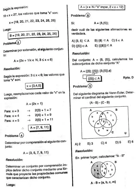 Preguntas y Respuestas sobre Propiedades de Conjuntos