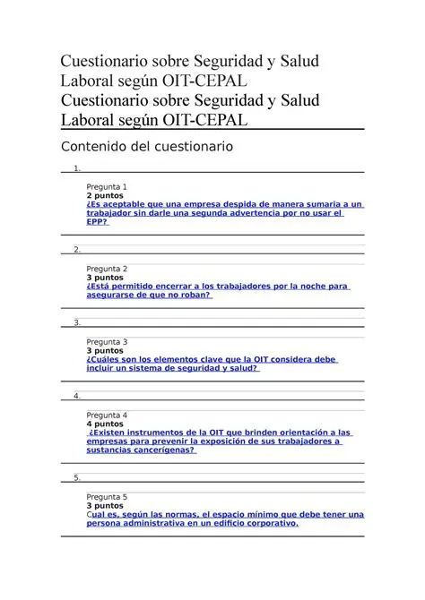 Preguntas y Respuestas sobre Seguridad en el Trabajo