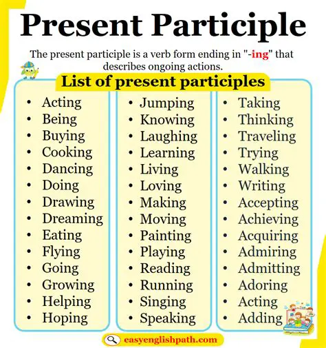 Present Participles and Experiential Have