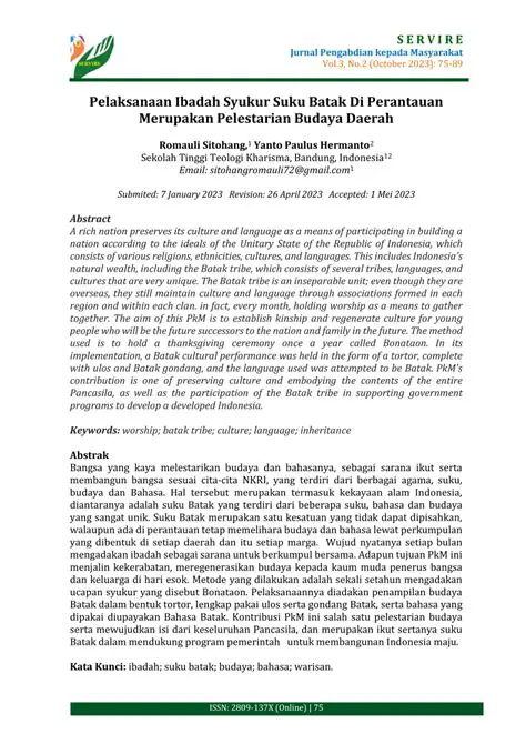 Preservation of Batak Culture