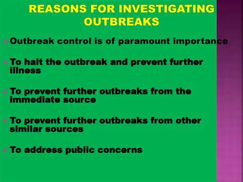 Preventing further outbreaks