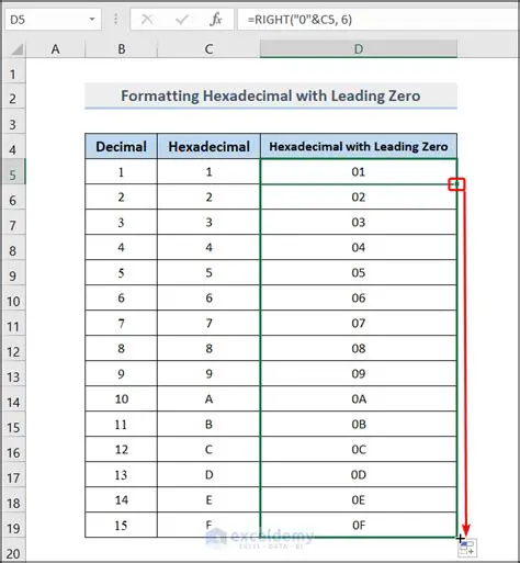 Printing Hexadecimal Numbers with Leading Zeros