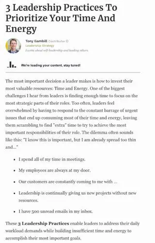 Prioritize your time and energy