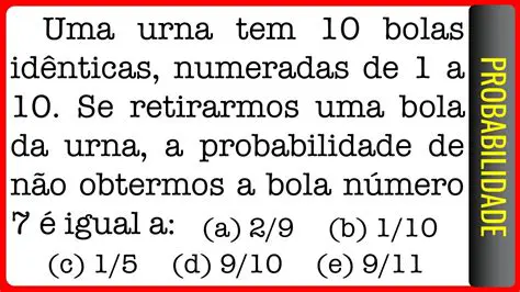 Probabilidade de Retirar uma Bola Par de uma Urna com 10 Bolas