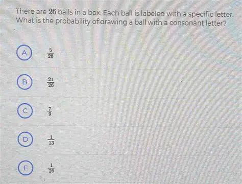 Probability of Drawing a Specific Letter