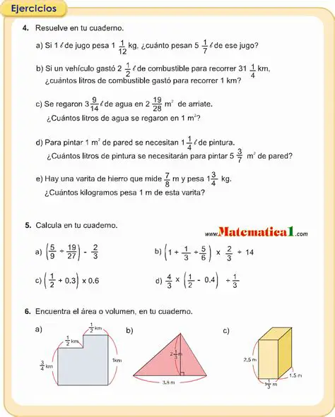 Problemas de fracciones y decimales