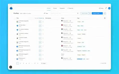 Profile creation and editing