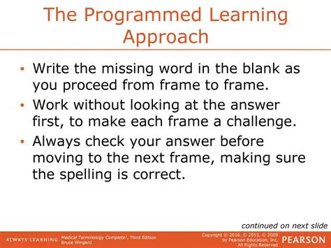 Programmed Learning Approach