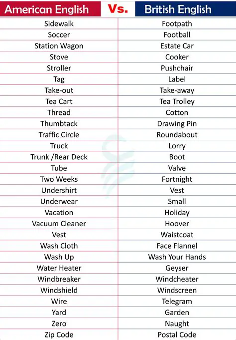 Pronunciation in British and American English